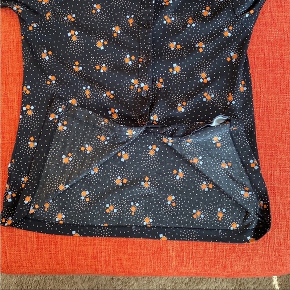 VTG 60’s 70’s Atomic Polyester Groovy Button Down Blouse - Picture 4 of 11